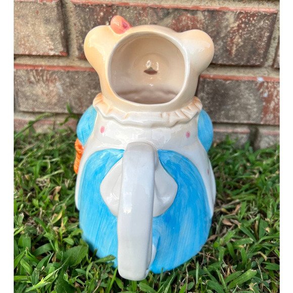 Vintage Teddy Ceramic‎ Teapot Girl Bear Bow - Picture 2 of 5